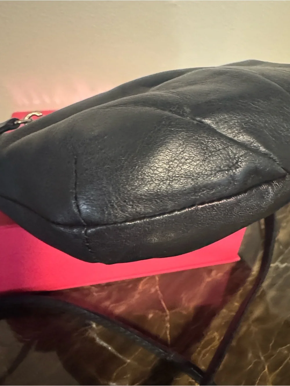 Coach Ashley small crossbody bag black leather silver hardware cursive logo. - Picture 5 of 12